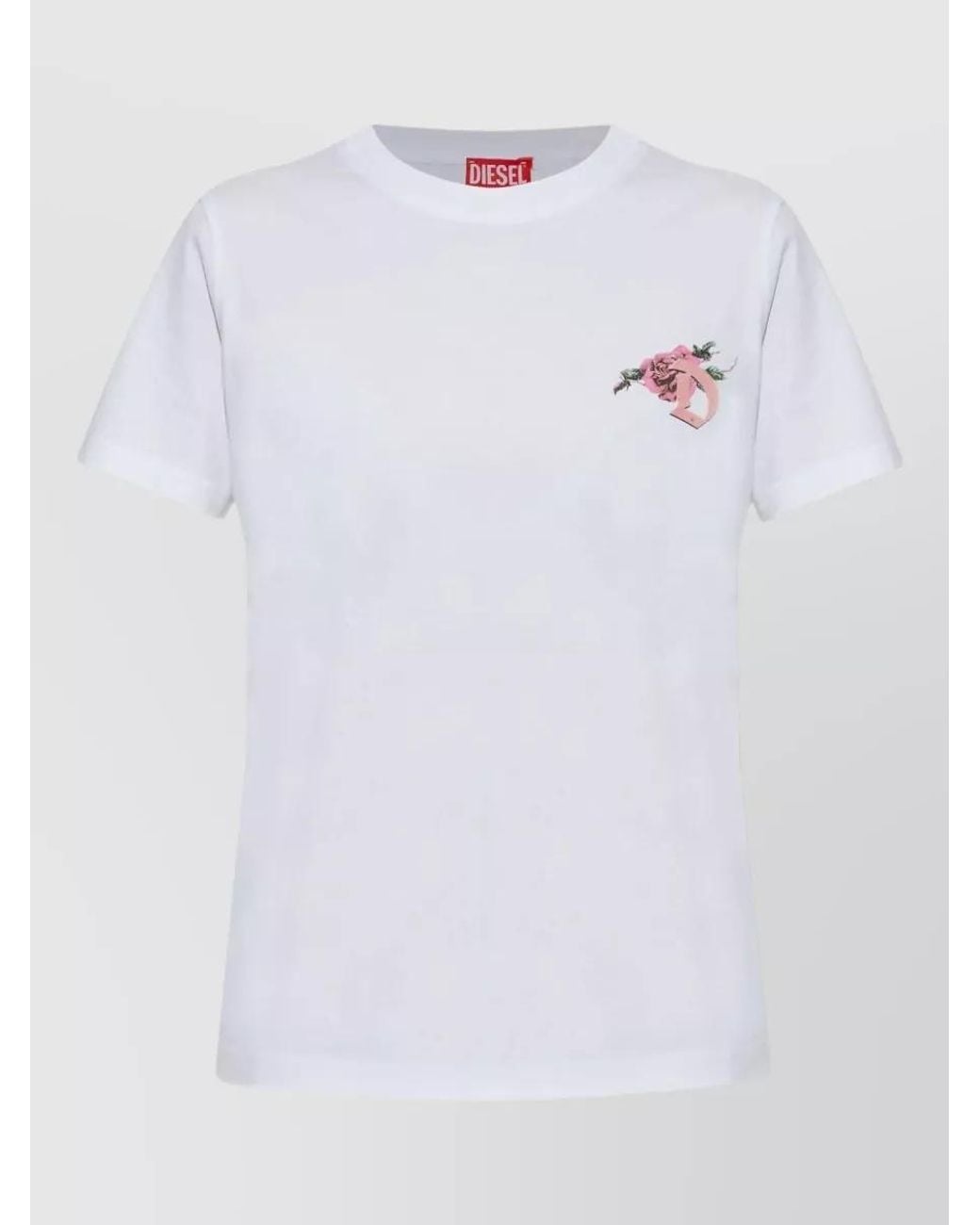 DIESEL White Cotton T-Shirt