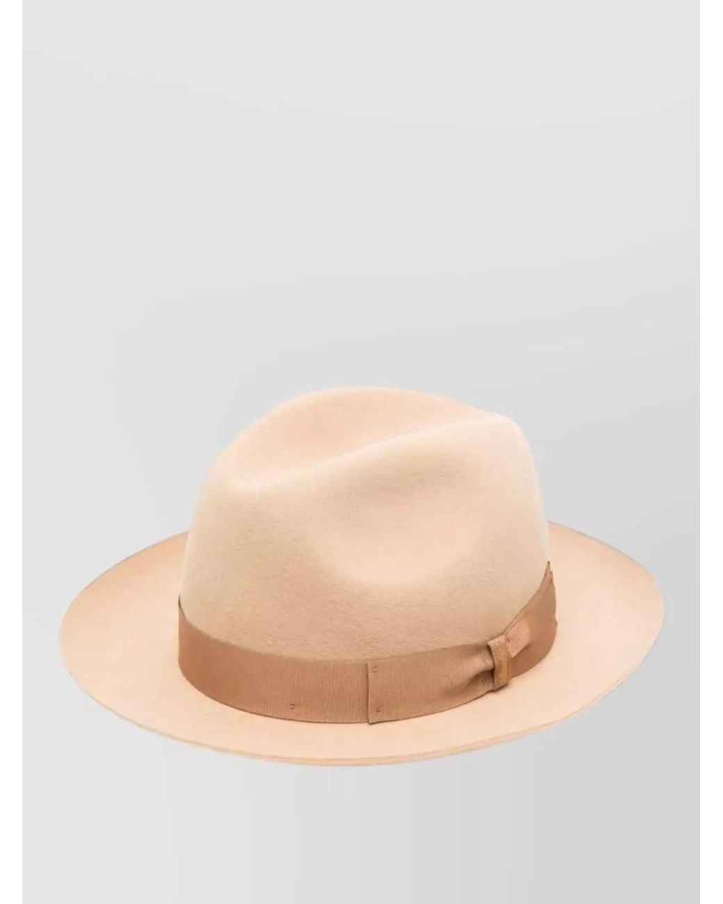 Borsalino Natural Wool Fedora Hat for men