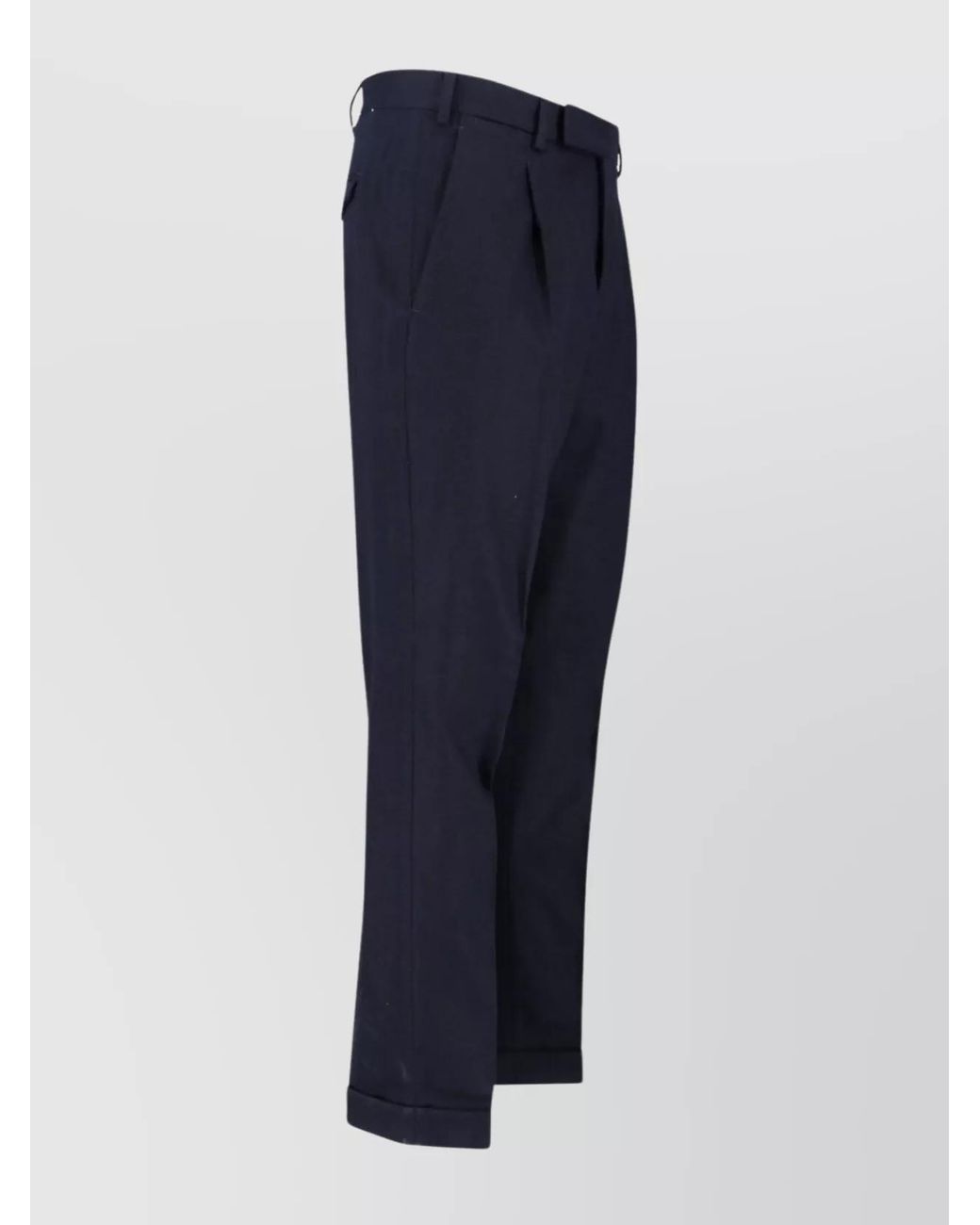 PT Torino Blue Cashmere Straight-Leg Tailored Trousers for men