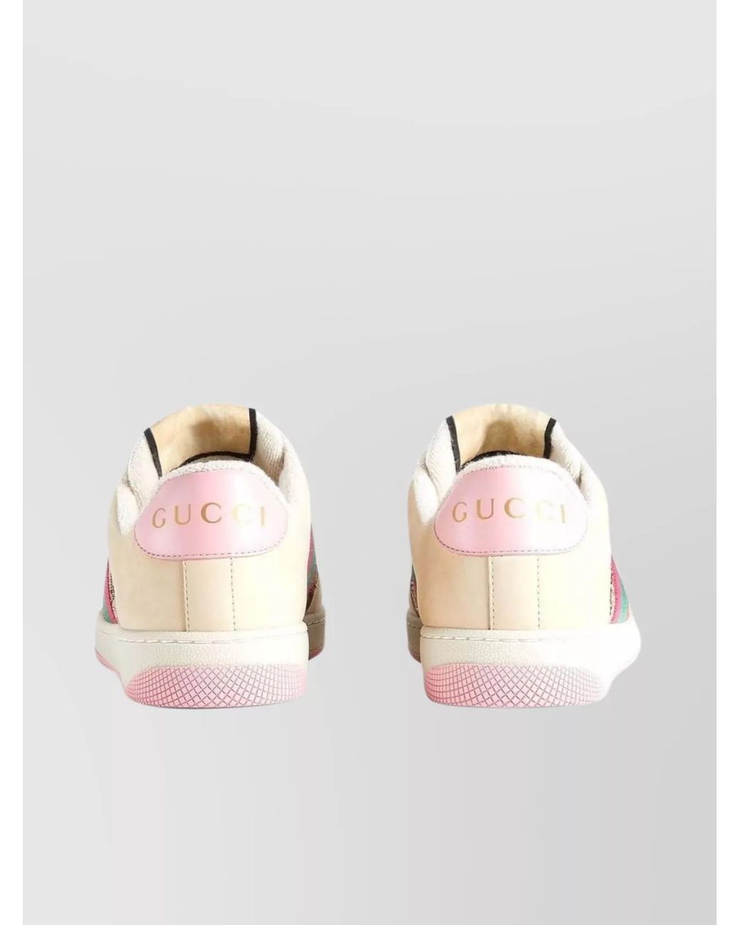 Gucci White Crystal-Embellished Low-Top Sneakers