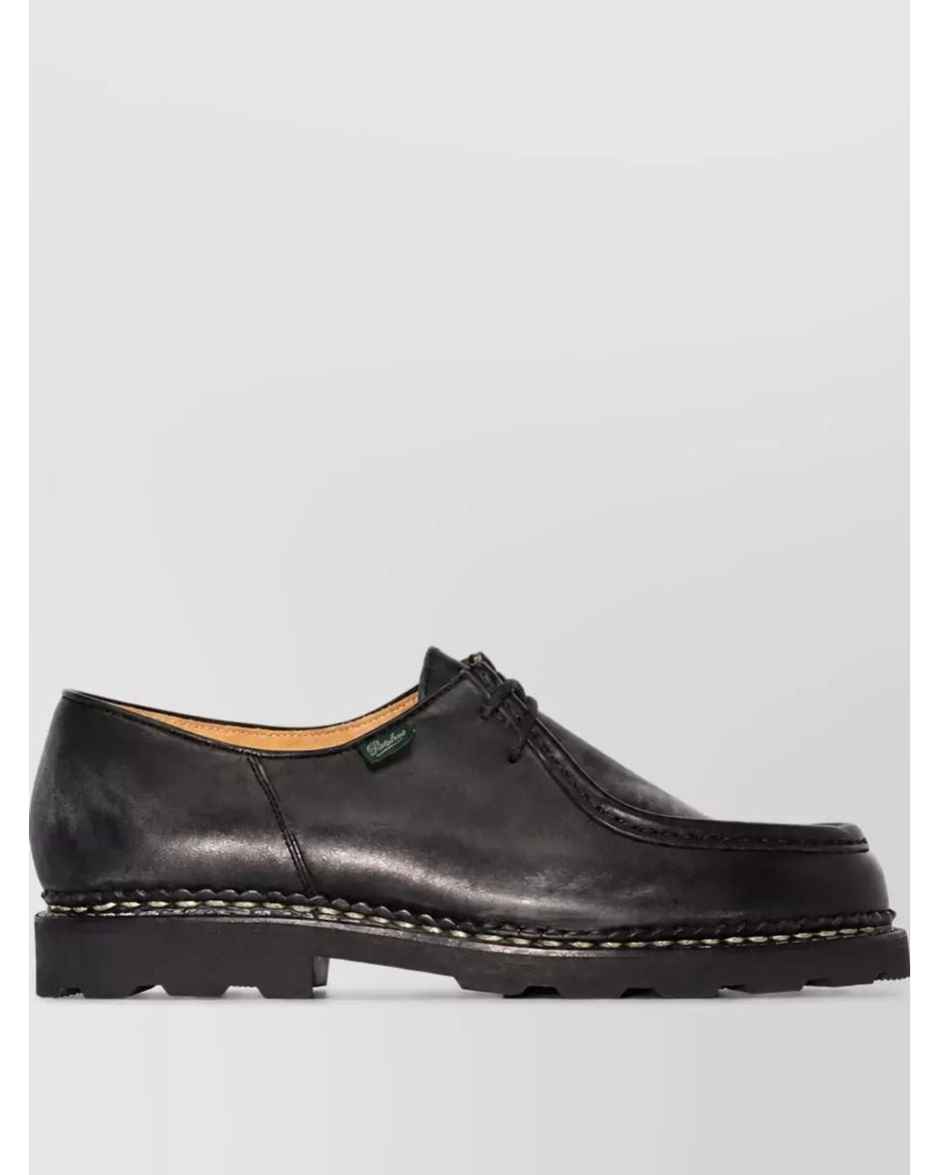 Paraboot Black Leather Loafers for men