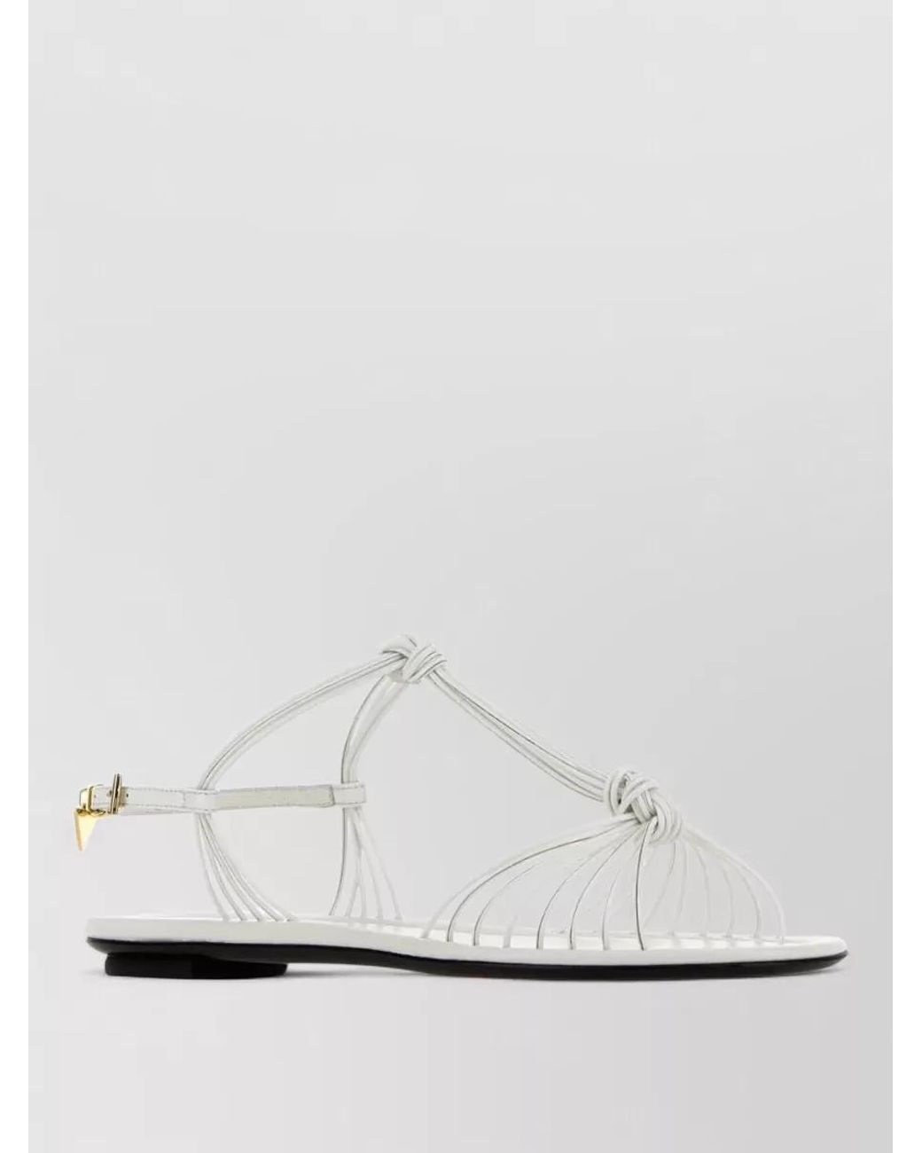 Prada White Leather Sandals