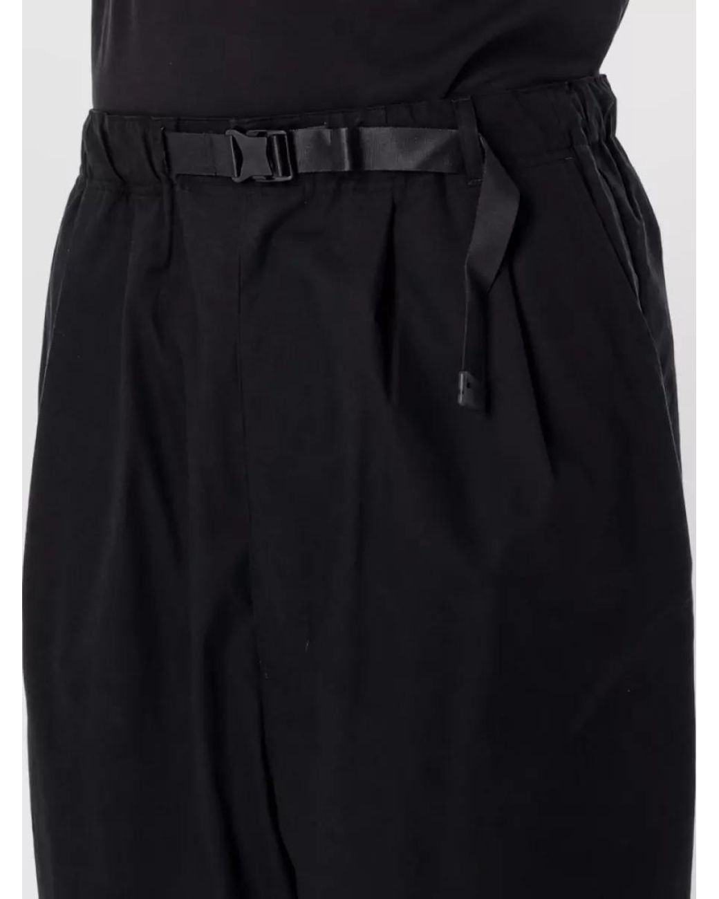Comme des Garçons Black Cotton Belted Loose-Fit Chino Trousers for men
