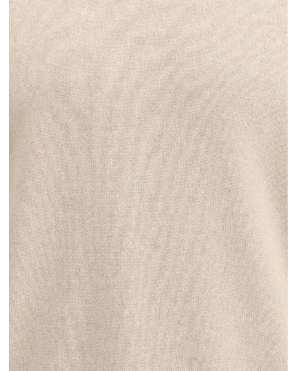 Brunello Cucinelli Natural Cashmere Long-Sleeve Sweater for men