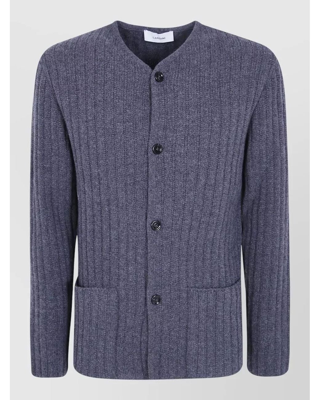 Lardini Blue Cashmere Wool Coat for men