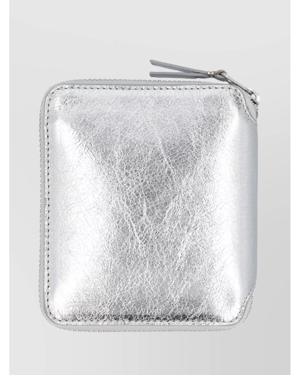 Comme des Garçons White Leather Zip-Around Purse
