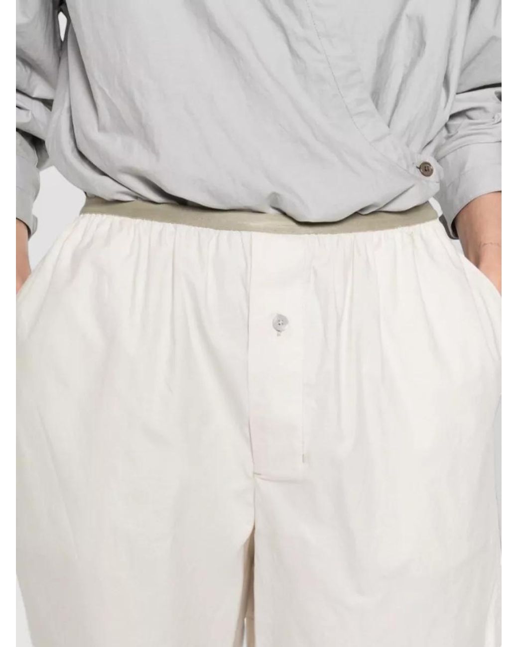 Lemaire Natural Knee-Length Shorts