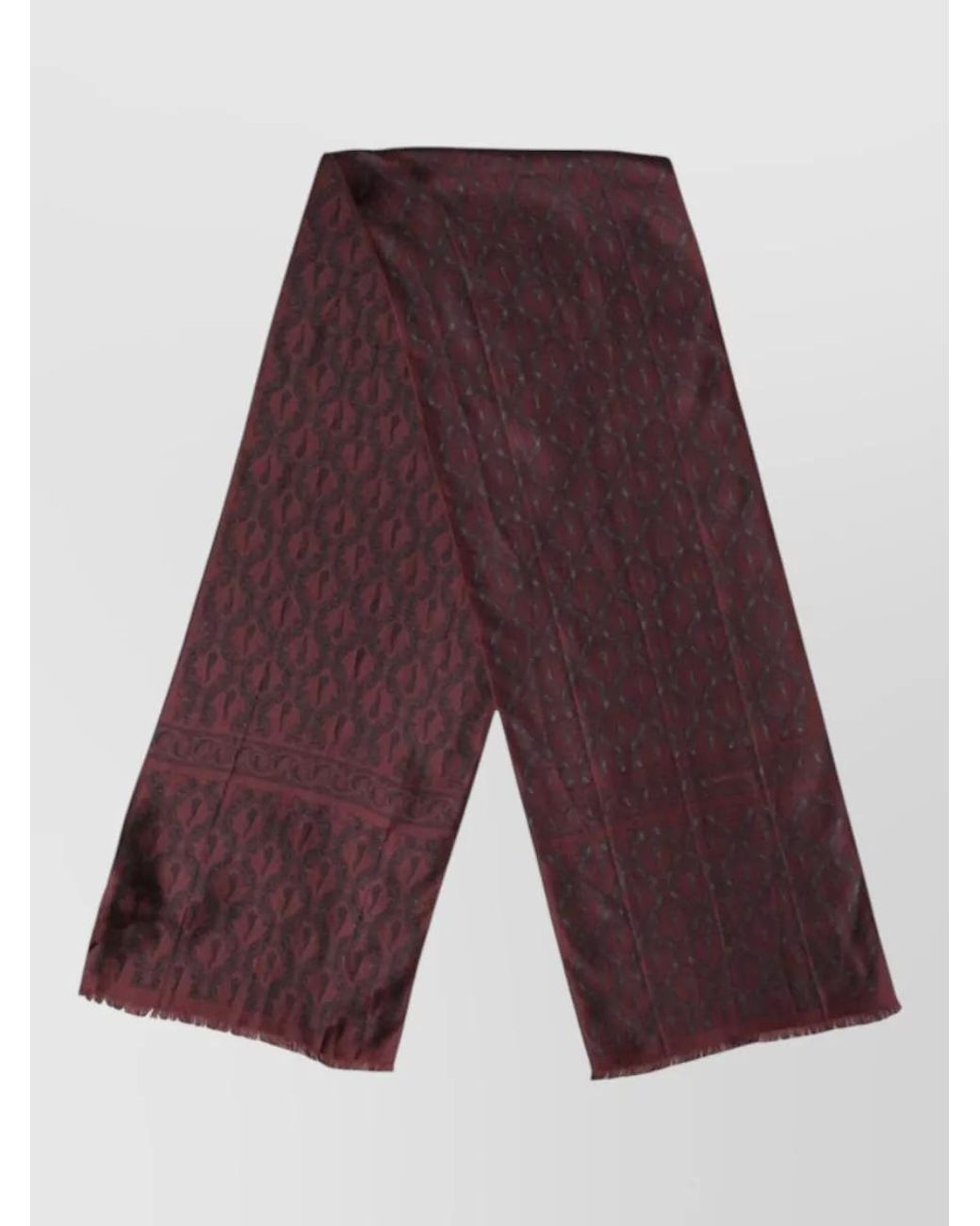 Dolce & Gabbana Purple Silk Paisley Scarf for men