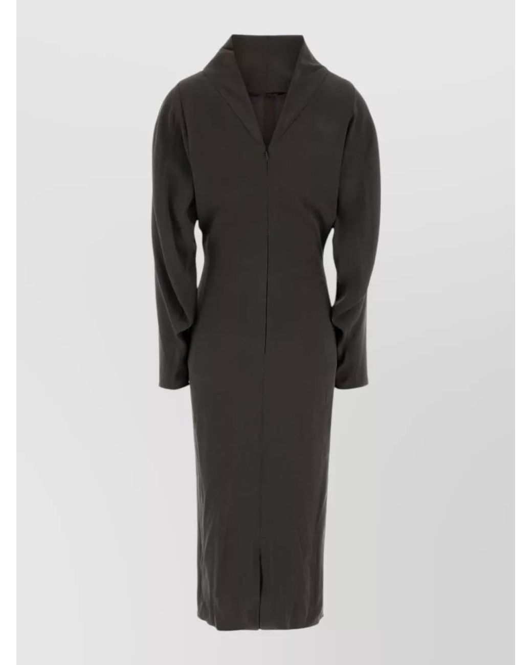 Giorgio Armani Black Silk Midi Dress