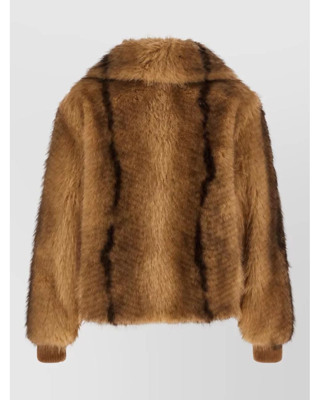 Nude Brown Faux Fur Bomber Jacket