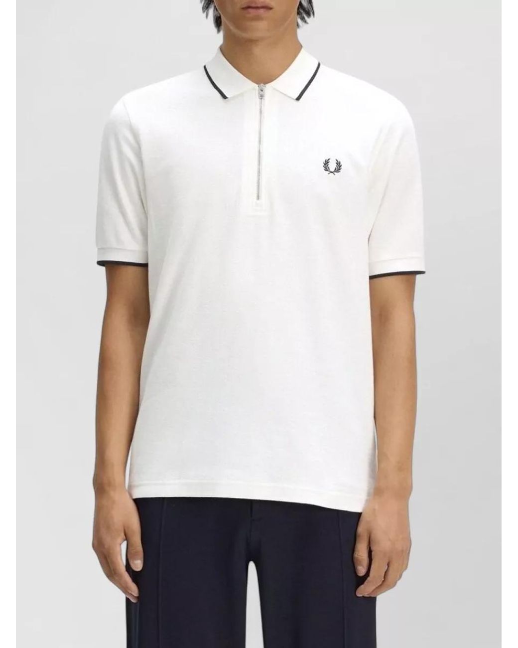 Fred Perry White Piqué Polo Shirt for men
