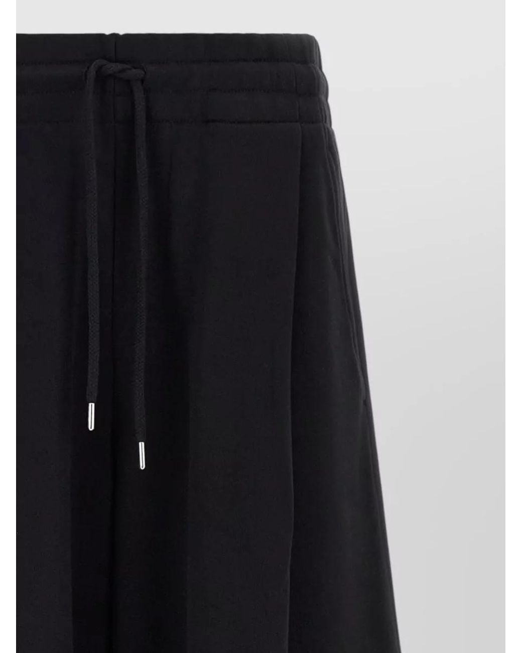 Dries Van Noten Blue Cotton Mid-Rise Pleated Wide-Leg Pants