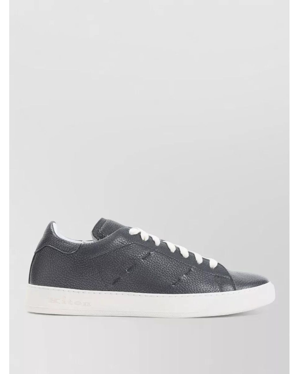 Kiton Metallic Leather Low-Top Sneakers for men