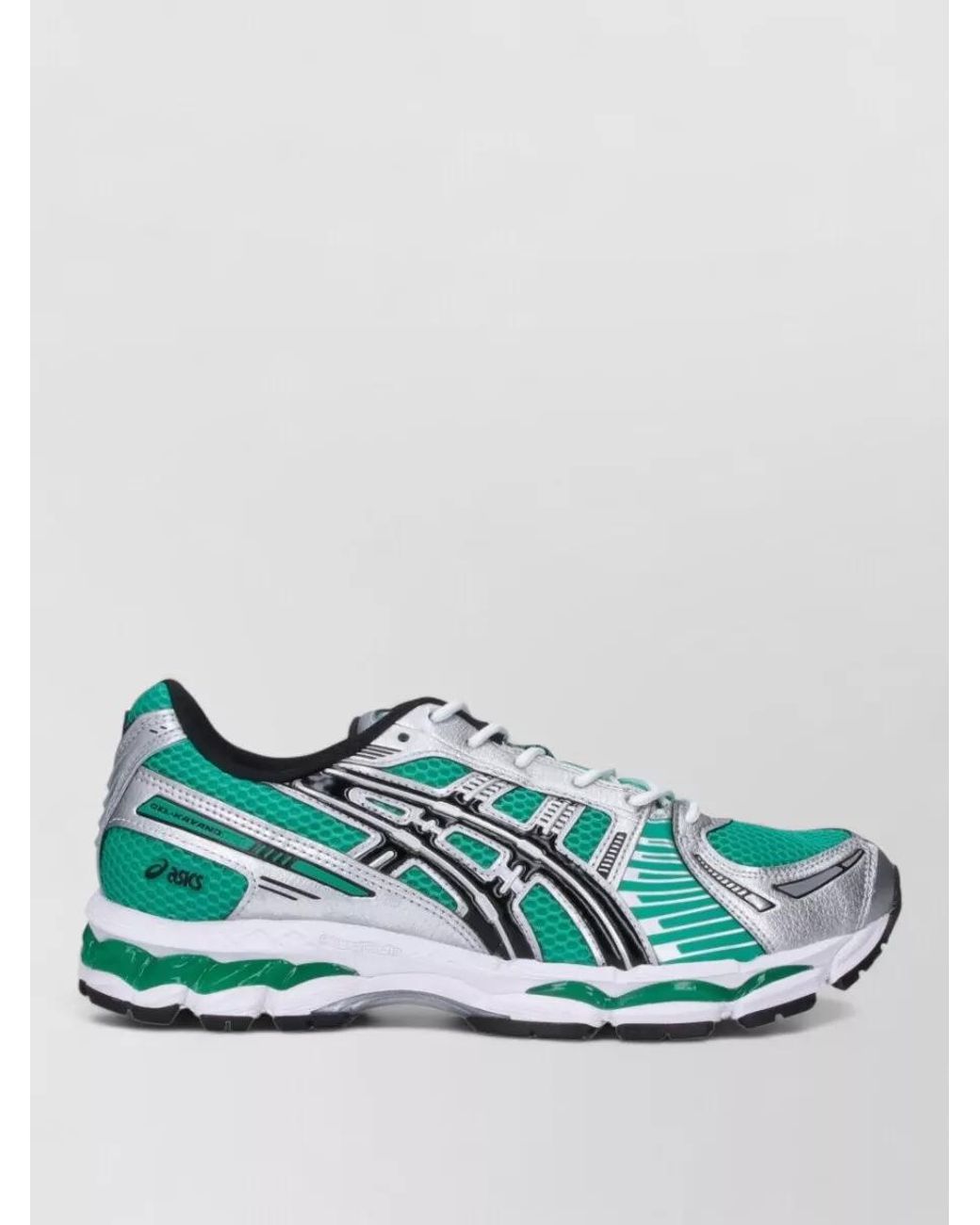 Asics Green Synthetic Leather Low-Top Lace-Up Sneakers
