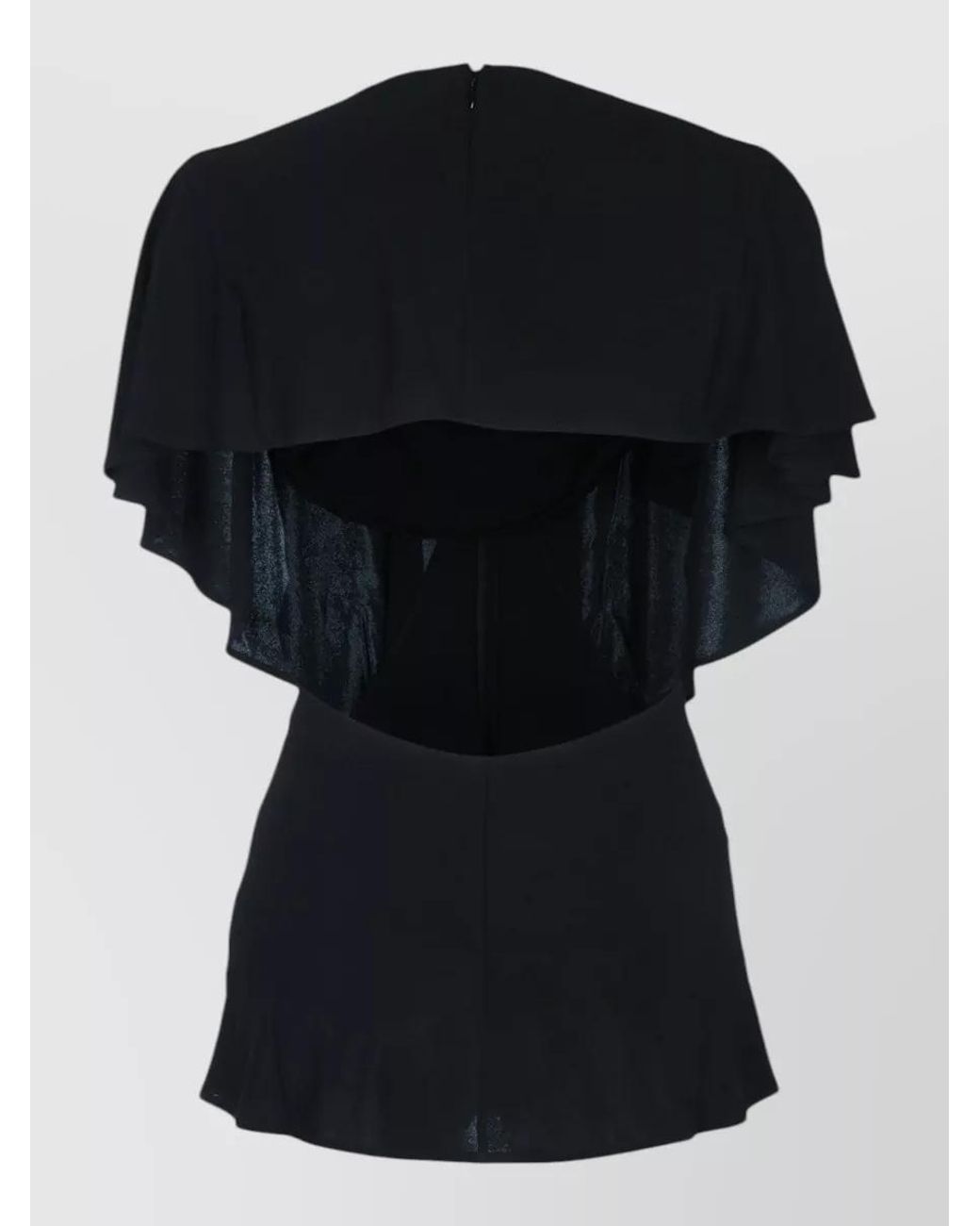Jacquemus Black Sleeveless Asymmetric Draped Cutout Blouse