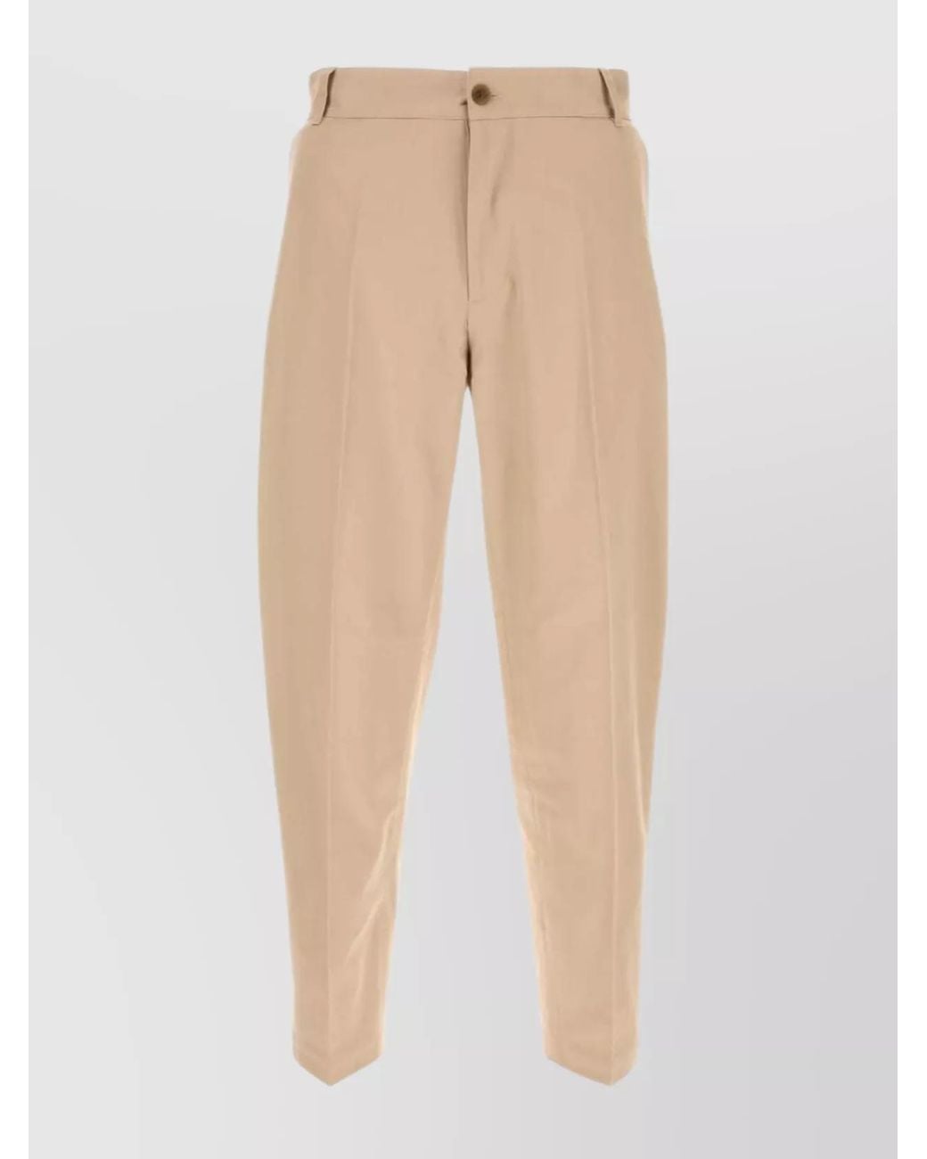Maison Kitsuné Natural Cotton Straight-Leg Trousers for men