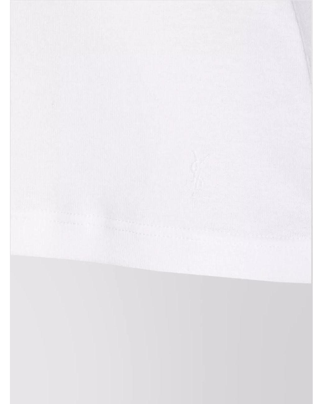 Saint Laurent White Cotton Slim-Fit Sleeveless Tank Top