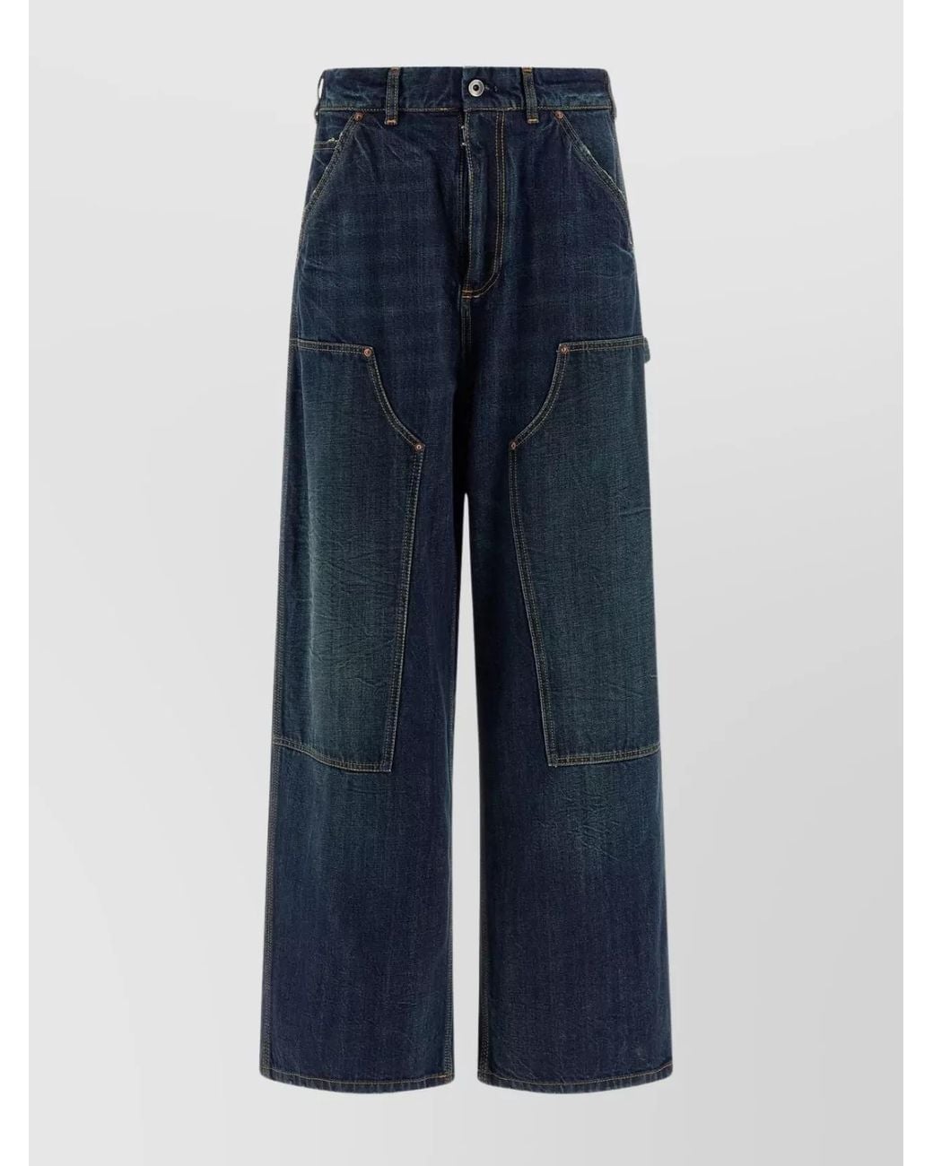 Maison Margiela Blue Denim Wide-Leg Trousers