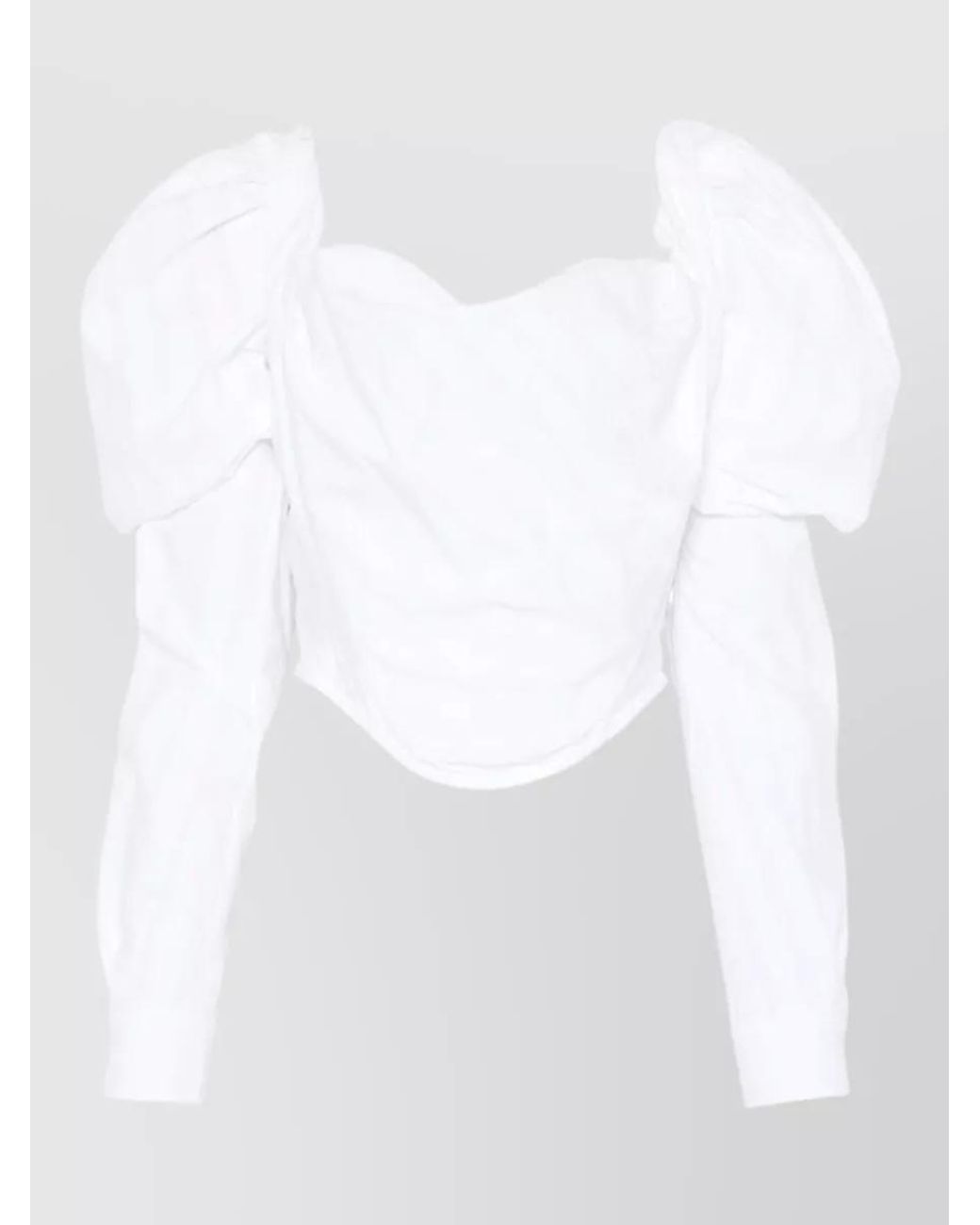 Vivienne Westwood White Sweetheart Neck Puff Sleeve Blouse