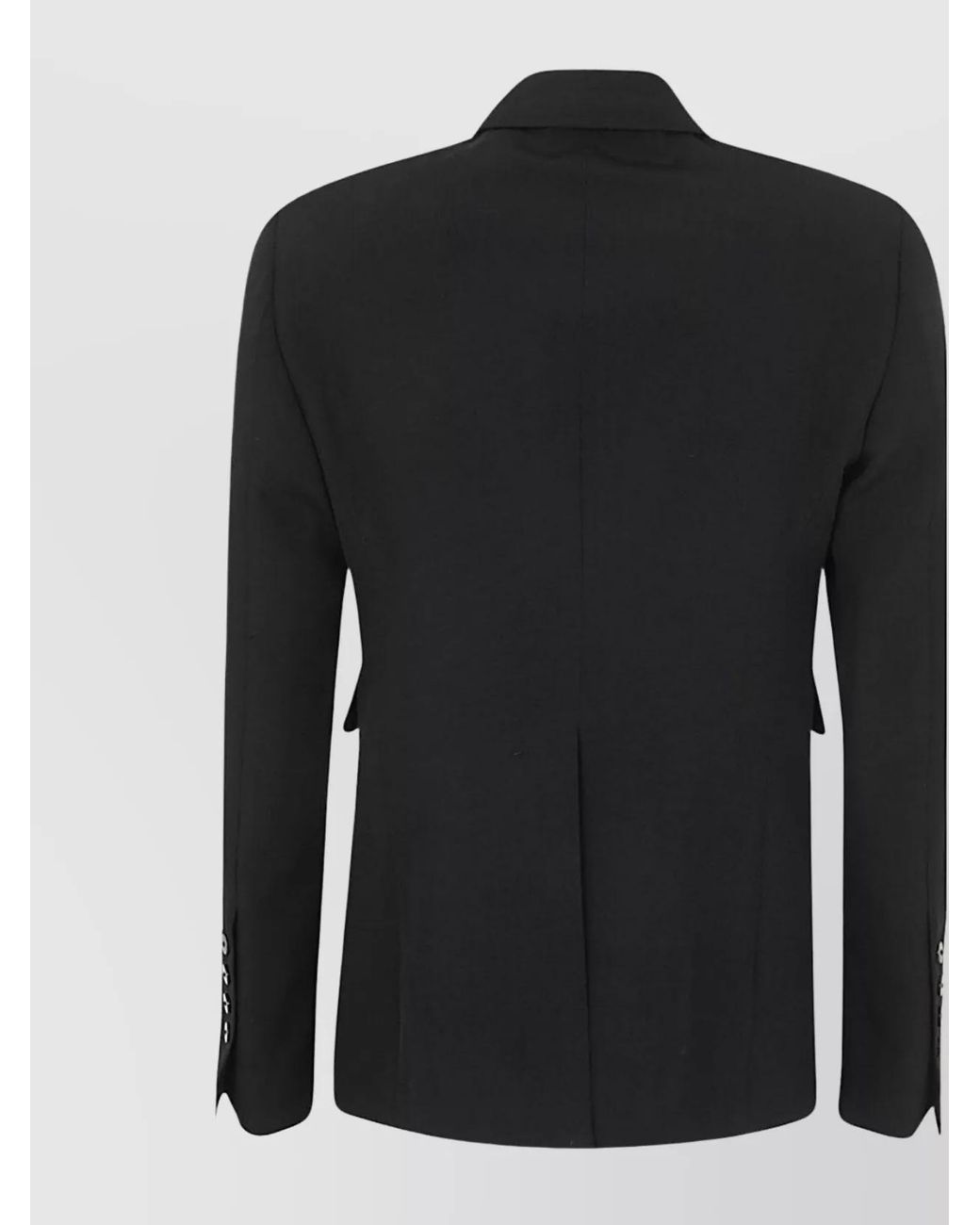 SAPIO Black Wool Long Jacket for men