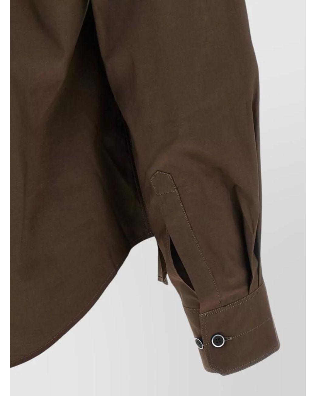 Lemaire Brown Silk Blend Shirt