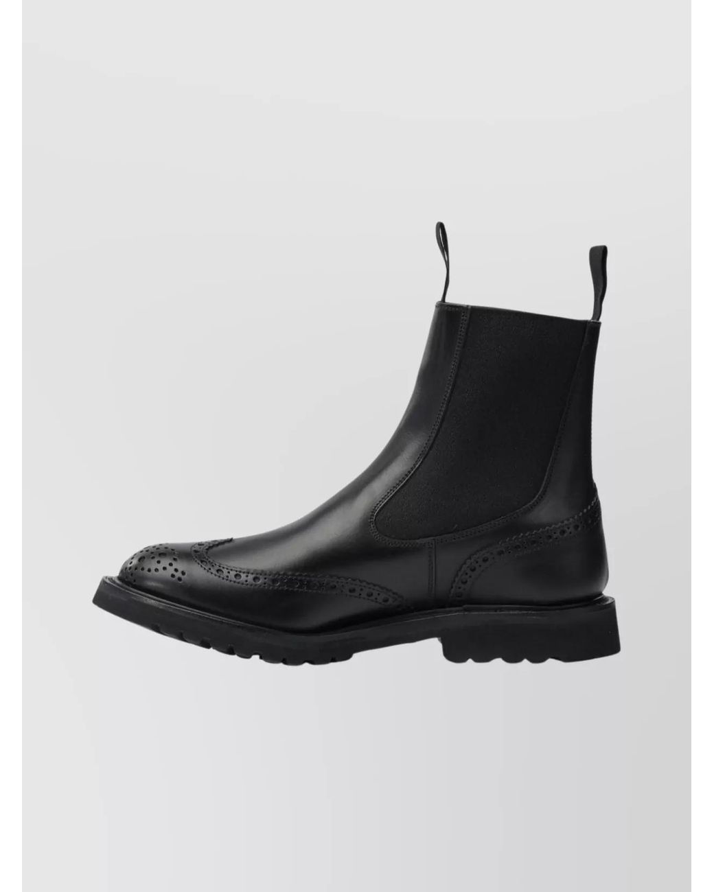 Tricker's Black Leather Ankle Boots for men