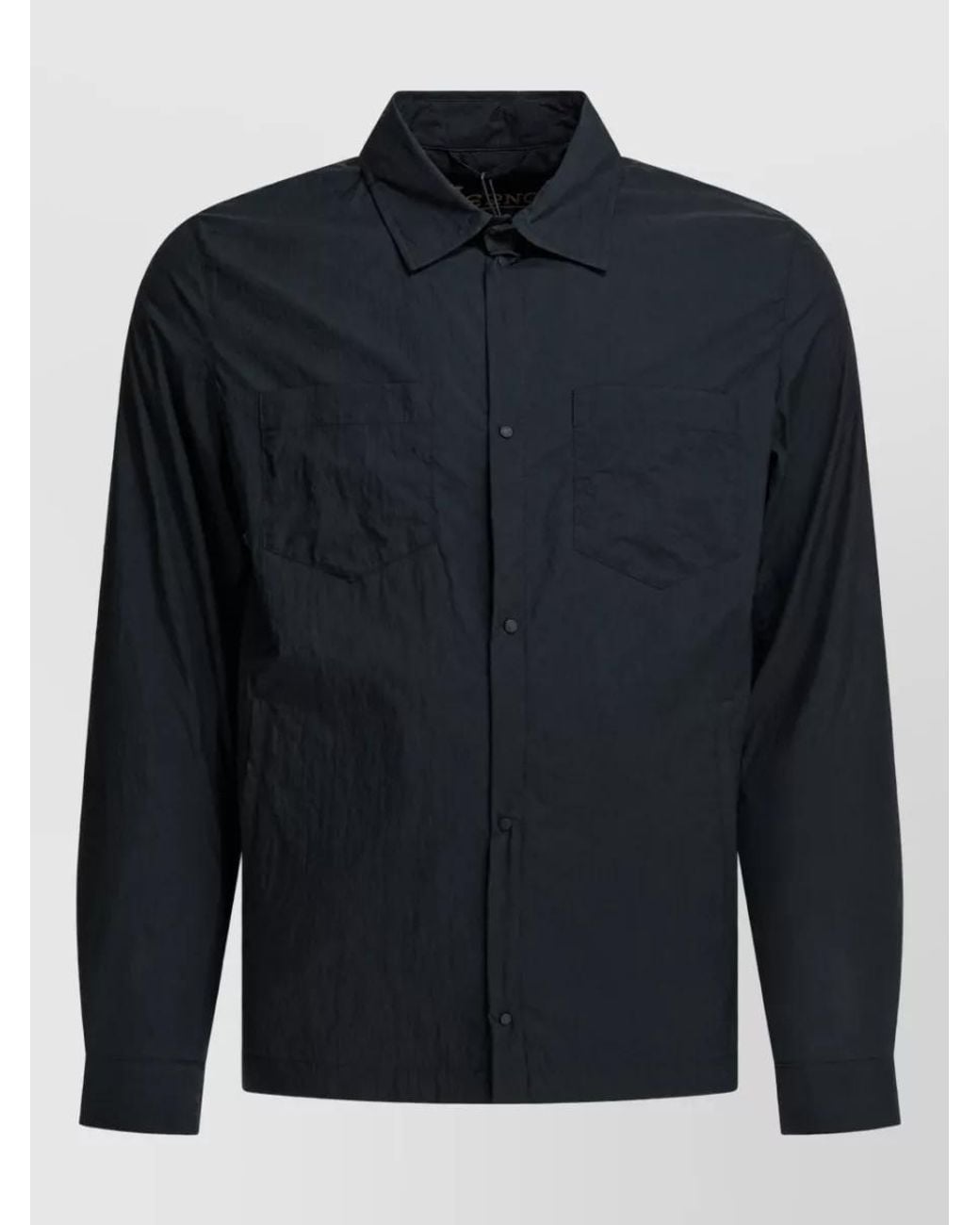 Herno Blue Nylon Overshirt Jacket for men