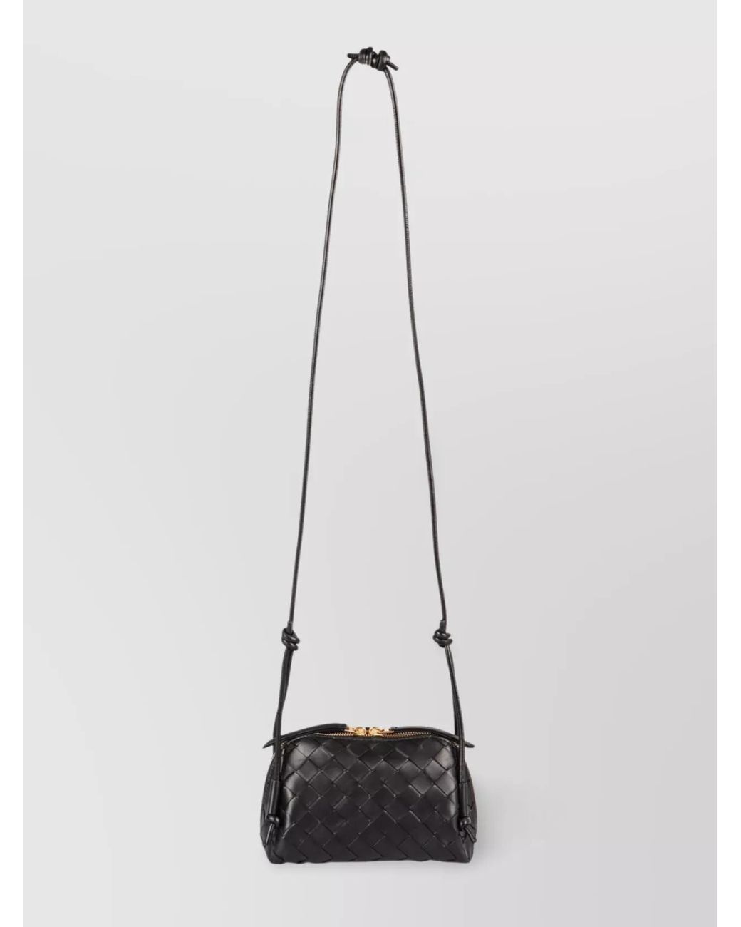 Bottega Veneta Black Concert Pouch Leather Cross-Body Bag
