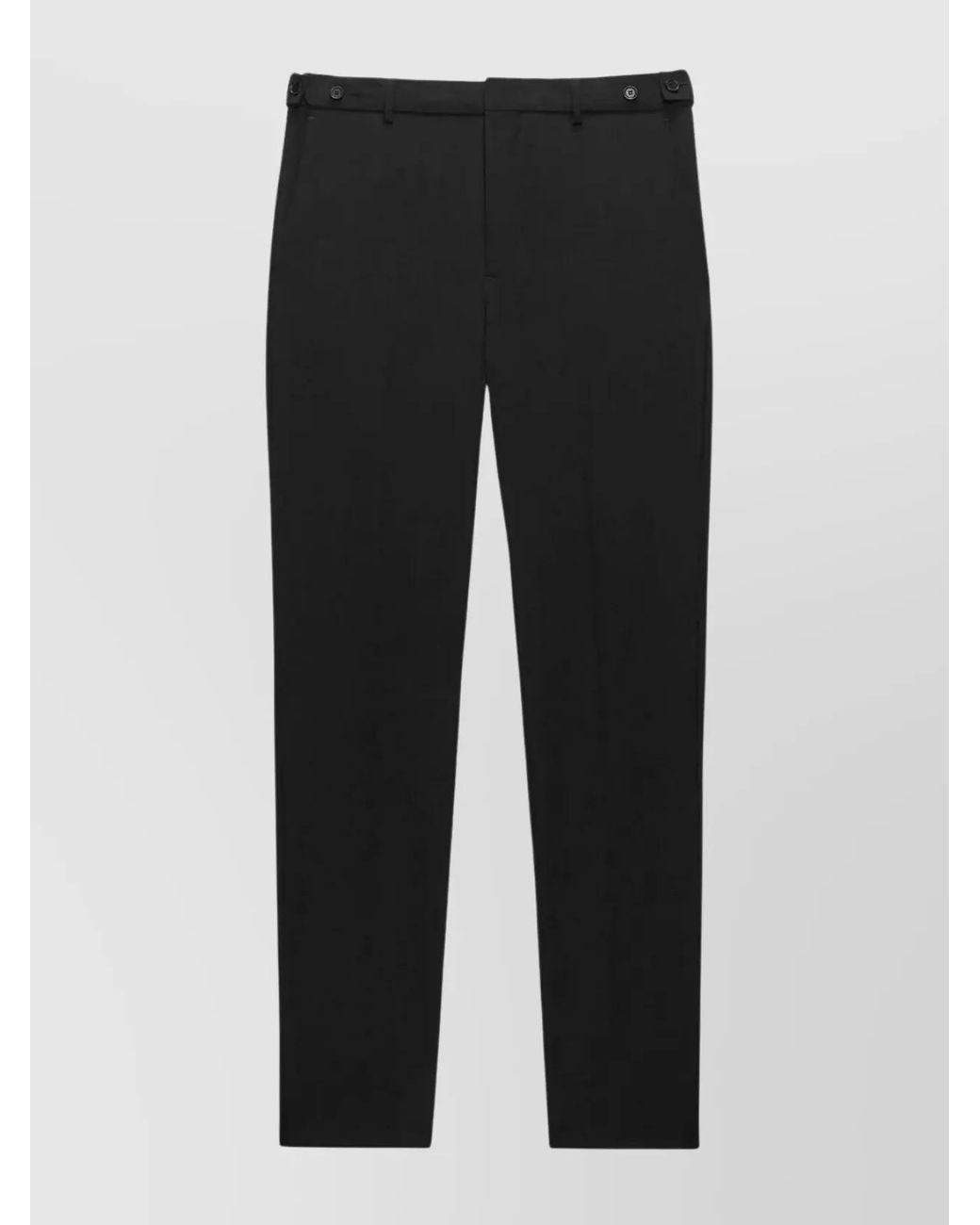 MSGM Black Virgin Wool Straight-Leg Trousers for men