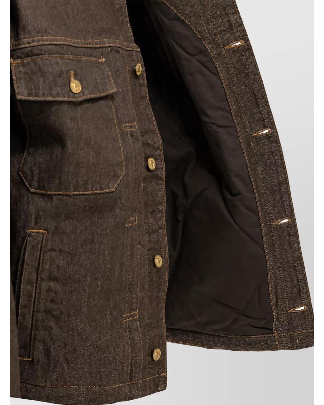 7 For All Mankind Black Cotton Single-Breasted Coat for men
