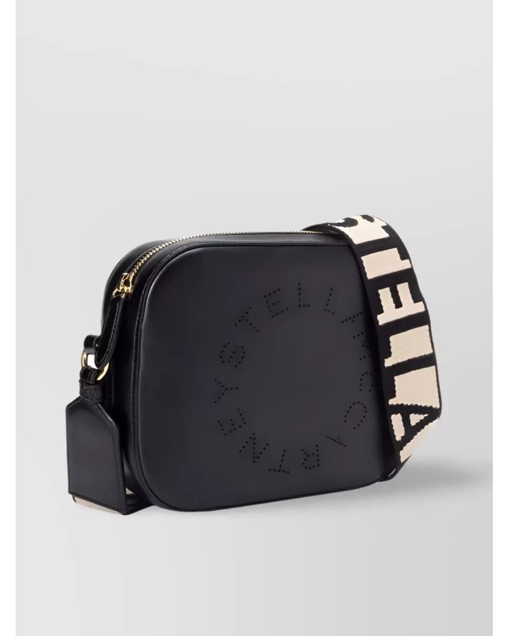 Stella McCartney Black Stella Logo Mini Shoulder Bag