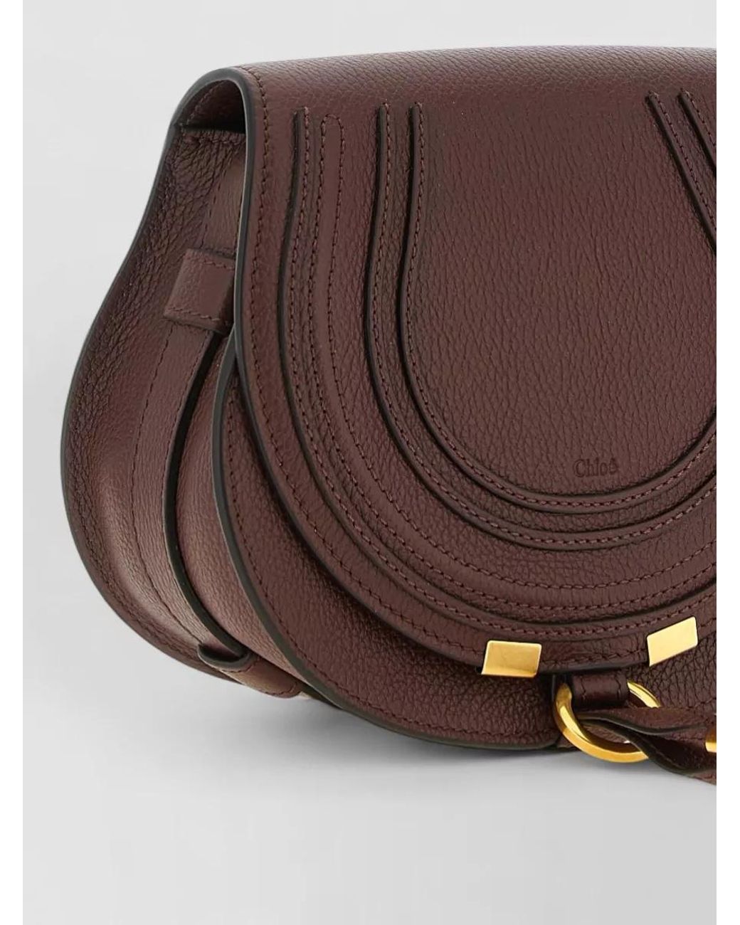 Chloé Brown Marcie Small Leather Shoulder Bag