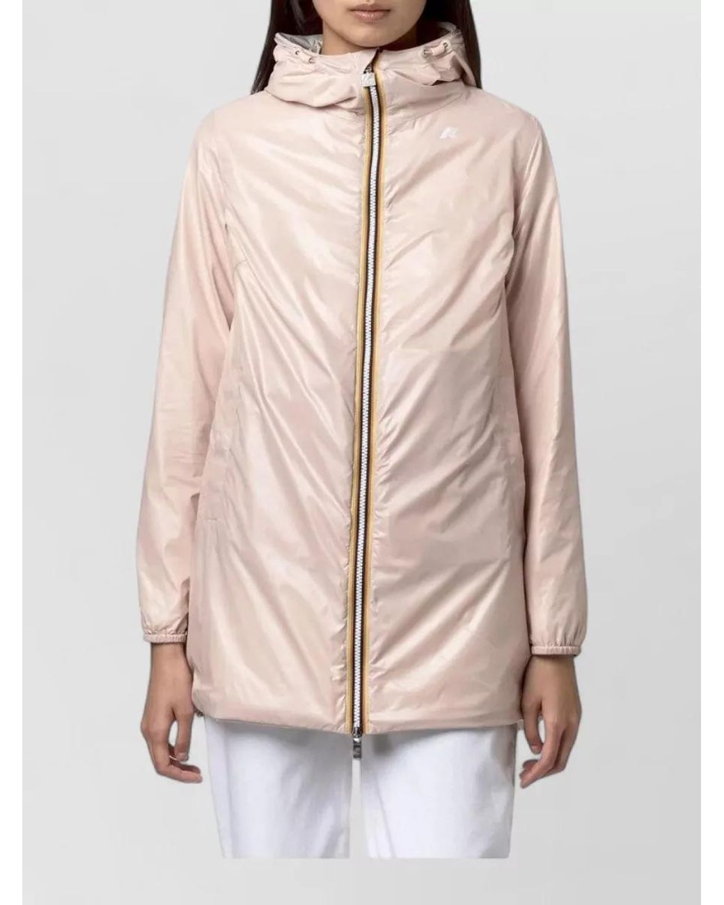 K-Way Pink Nylon Fitted Jacket