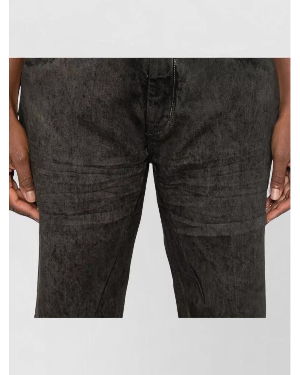 Rick Owens Gray Denim Wide-Leg Cropped Bermuda Shorts