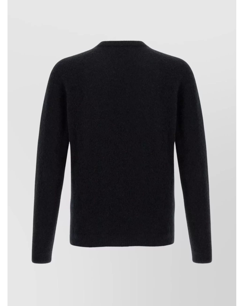 Roberto Collina Blue Cashmere Silk Ribbed Crewneck Sweater for men