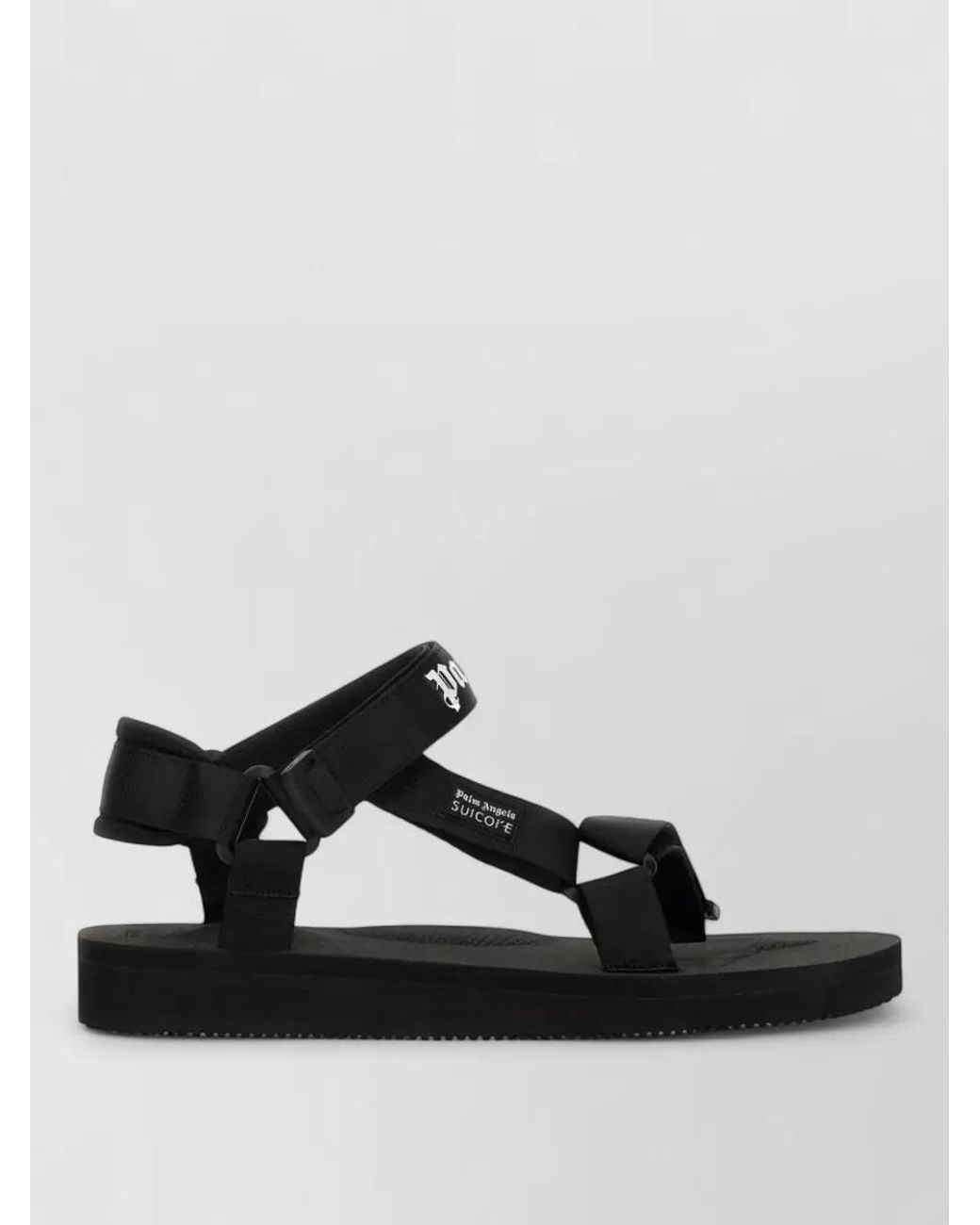 Palm Angels Black Rubber Sandals for men