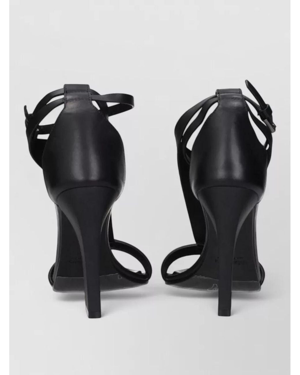 Max Mara Black Leather Stiletto Sandals