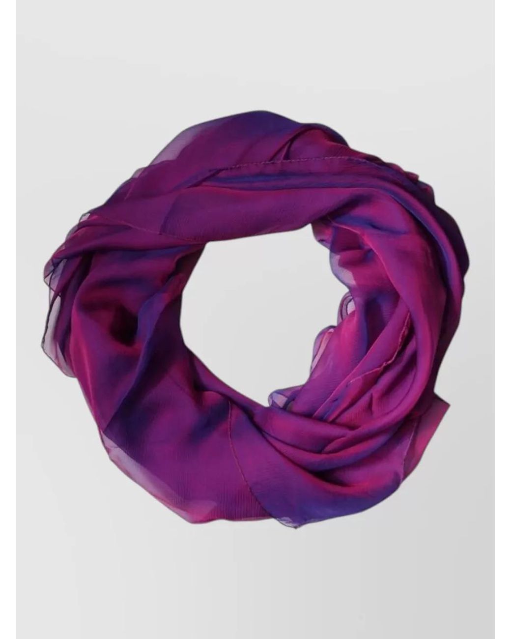 Dolce & Gabbana Purple Silk Ombre Scarf