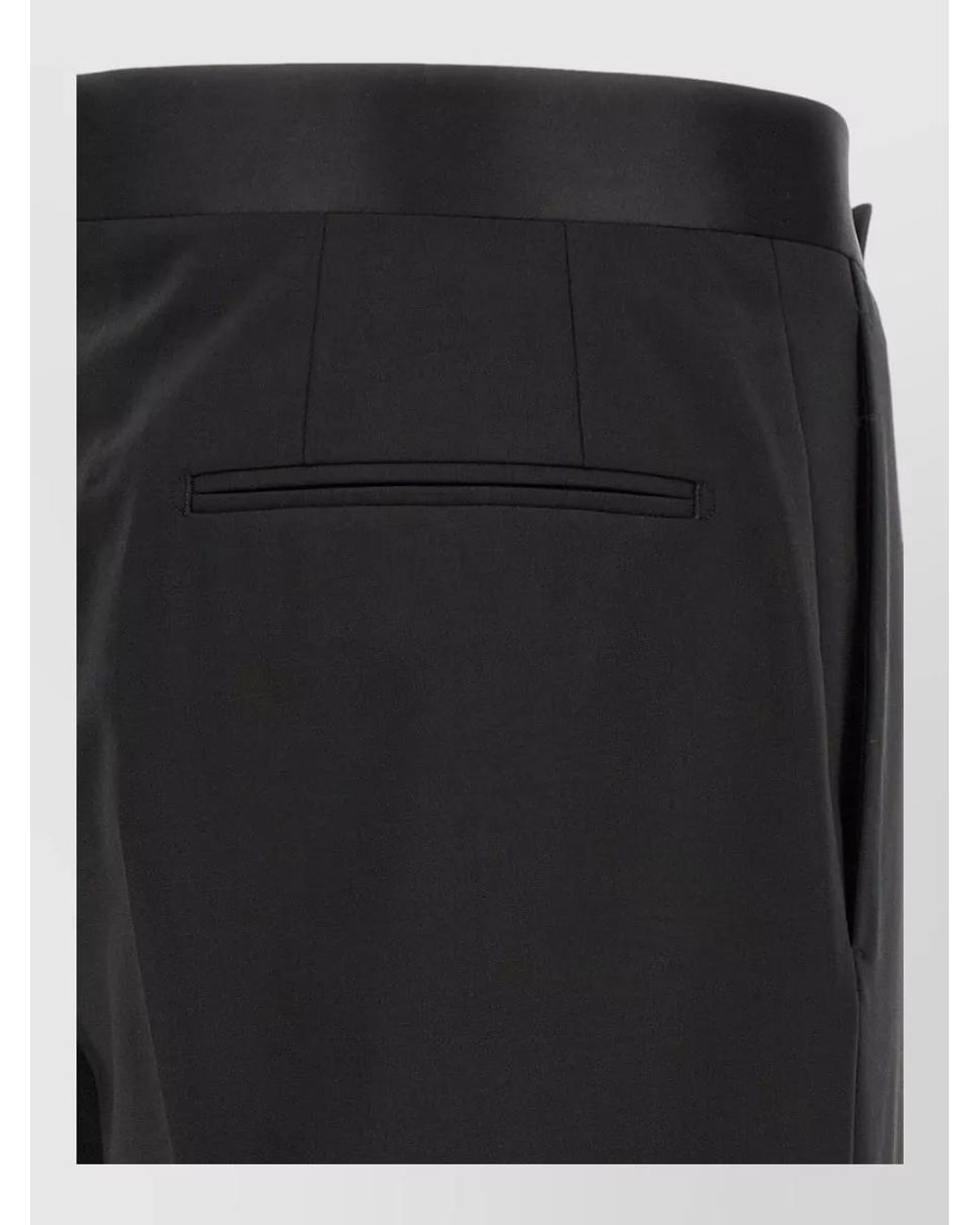Lardini Black Virgin Wool Straight-Leg Tailored Trousers for men