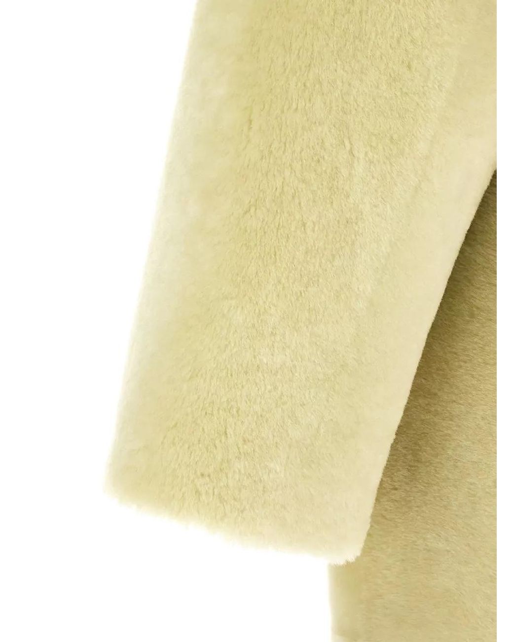 Blancha Yellow Shearling Long Coat