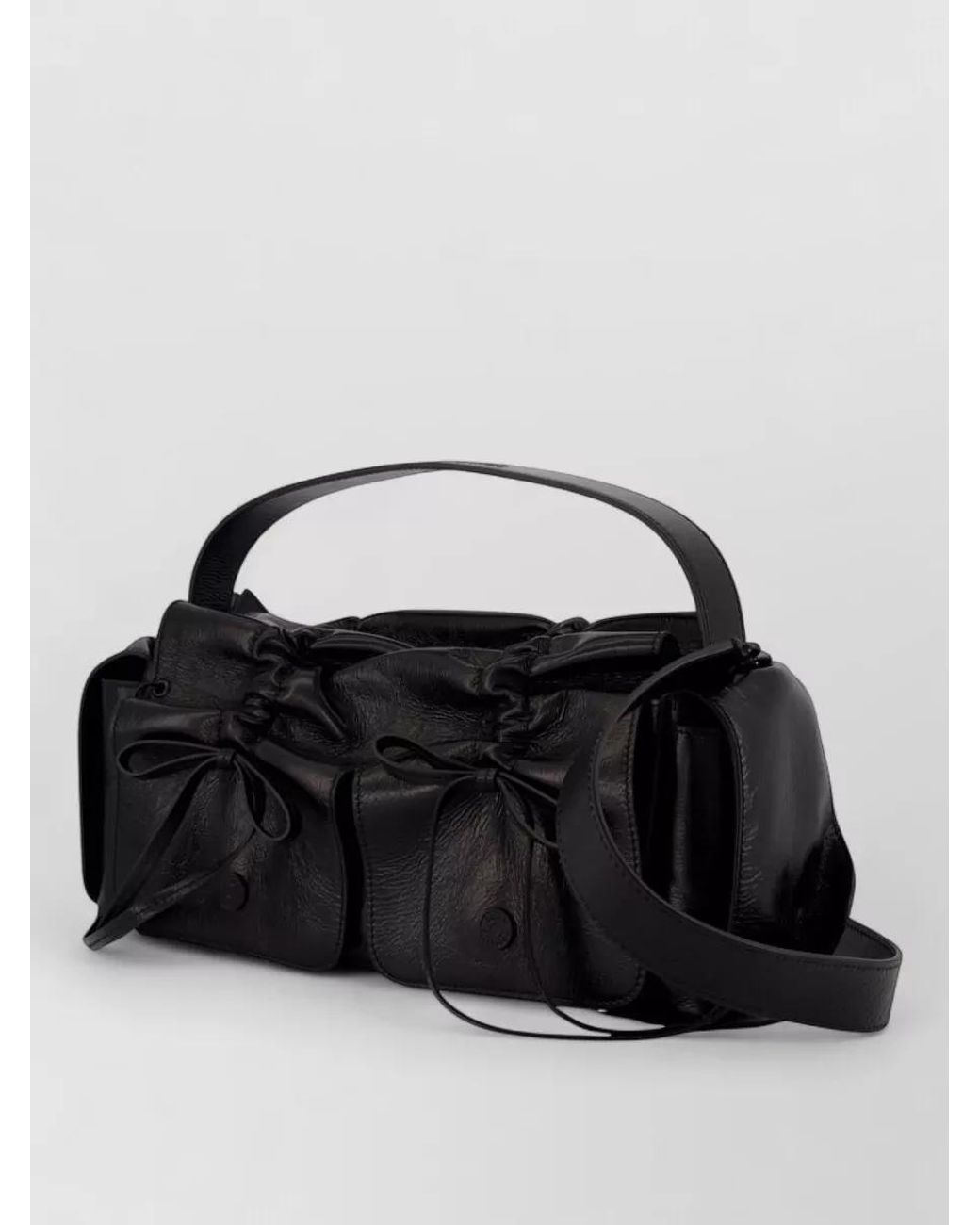 Acne Black Patent Leather Shoulder Bag