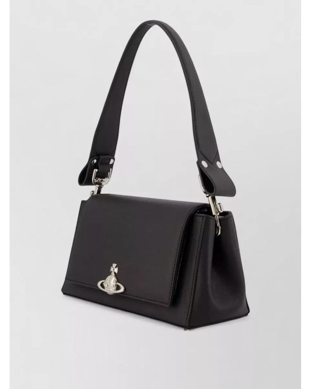 Vivienne Westwood Black Hazel Medium Leather Shoulder Bag
