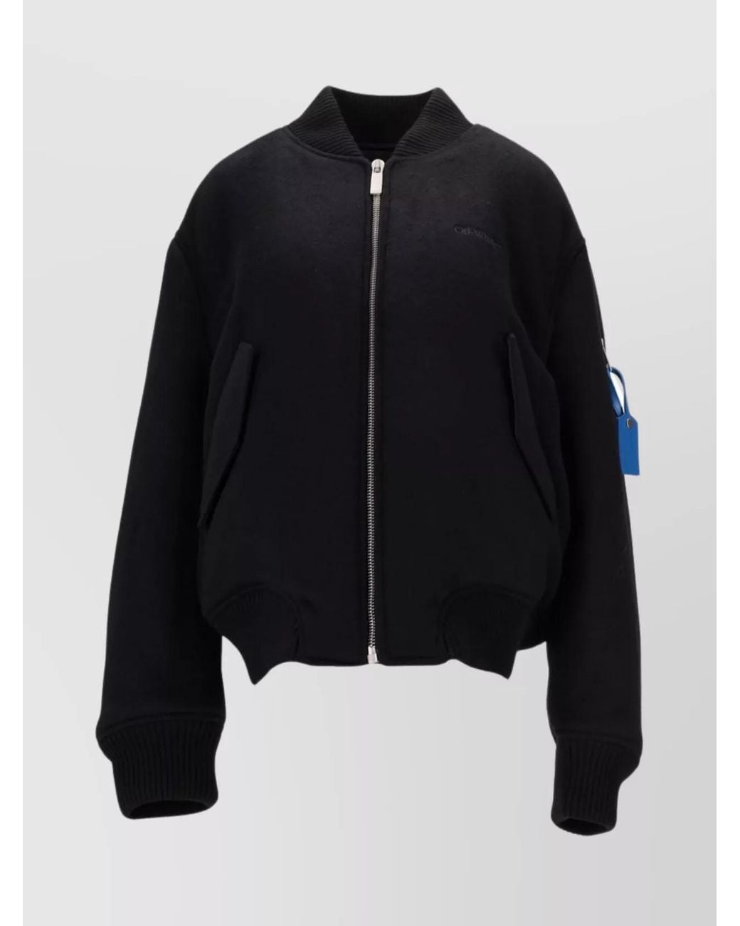 Off-White c/o Virgil Abloh Black Bomber Jacket for men