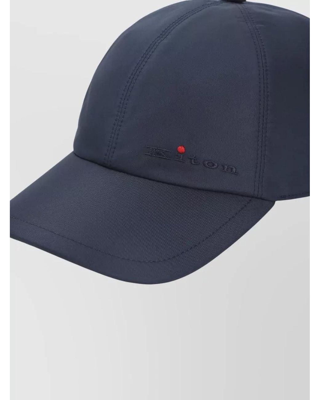 Kiton Blue Paneled Baseball Cap for men