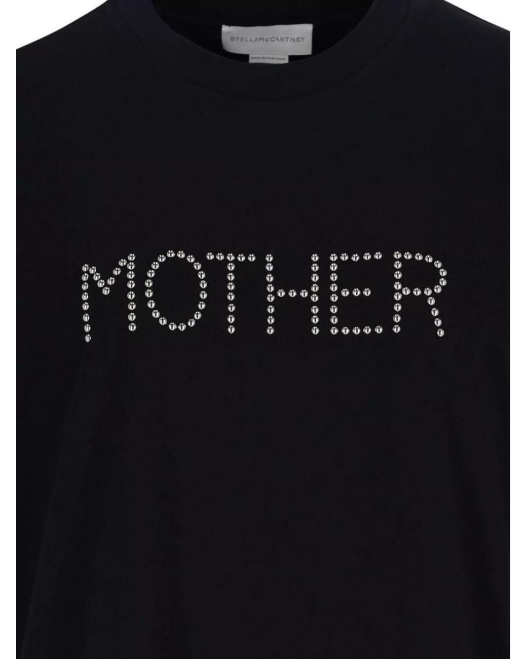 Stella McCartney Black Stud-Embellished Cotton Short-Sleeve T-Shirt