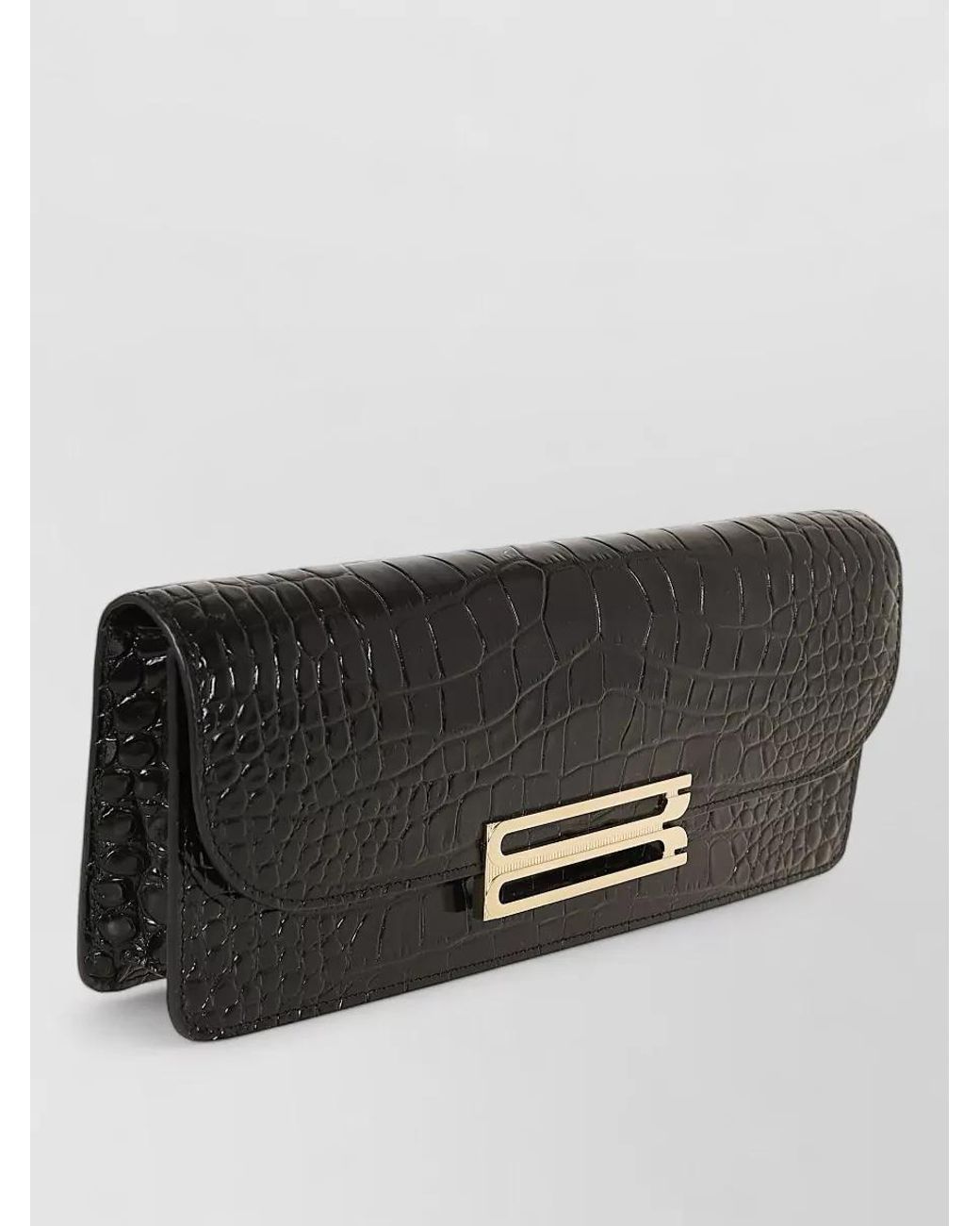 Victoria Beckham Black Dorian Leather Clutch Bag