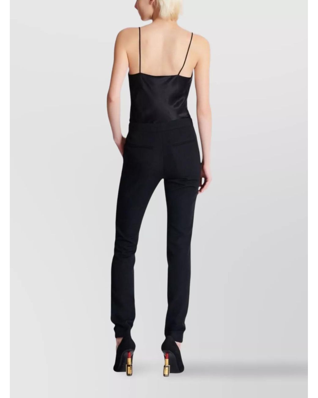 Balmain Blue Wool Slim-Fit Trousers