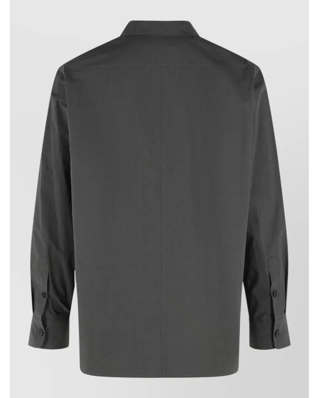 Sacai Gray Cotton Shirt Jacket for men