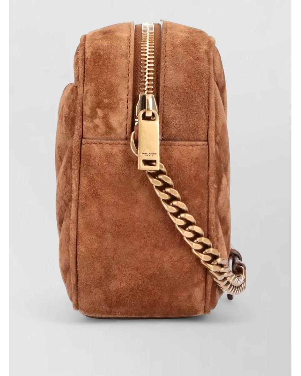Saint Laurent Brown Loulou Suede Cross-Body Bag