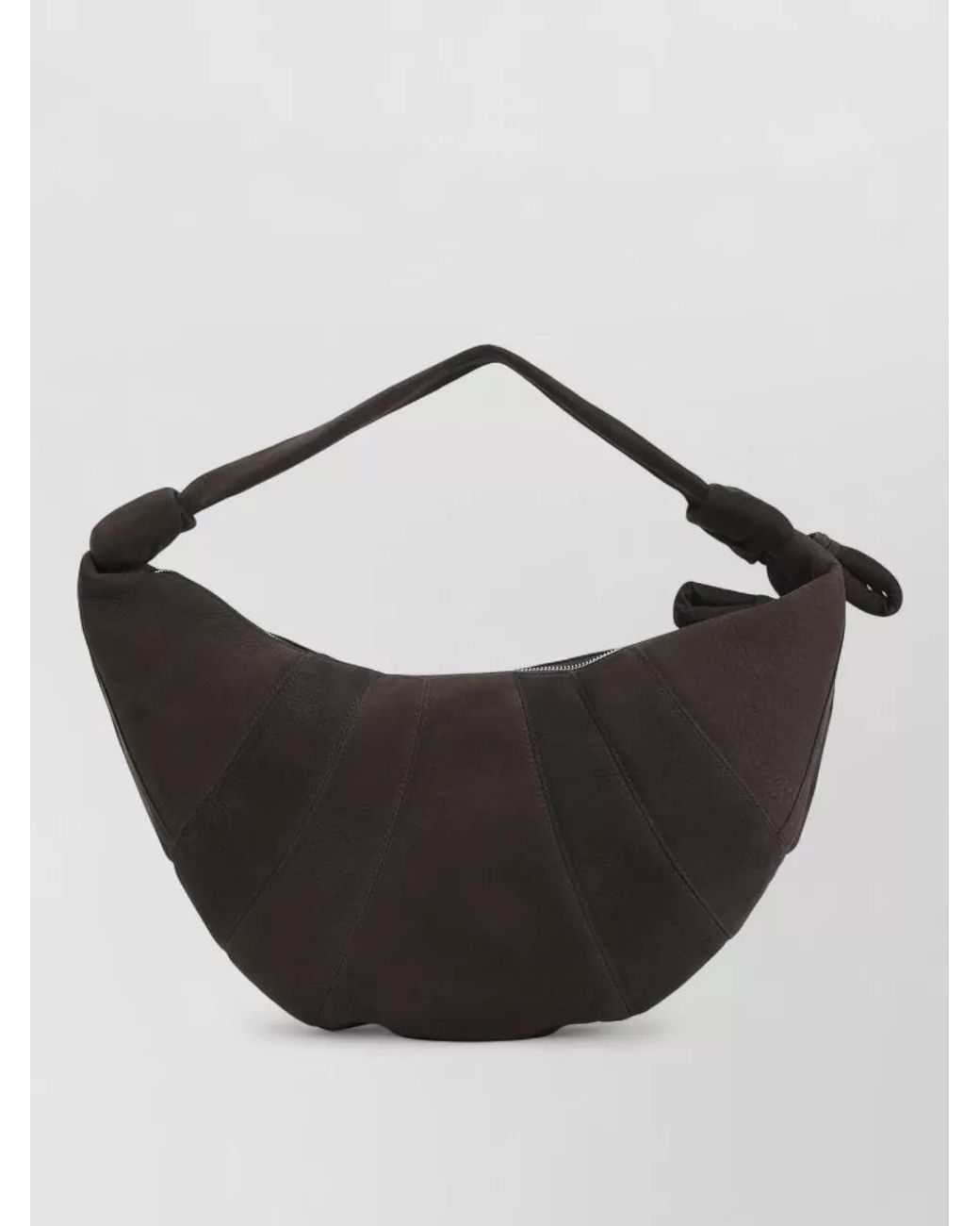 Lemaire Black Leather Croissant Clutch Bag